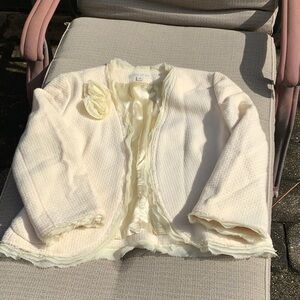 BANANA REPUBLIC CREAM WOOL BLAZER JACKET, SIZE 8. NEW WITHOUT TAGS